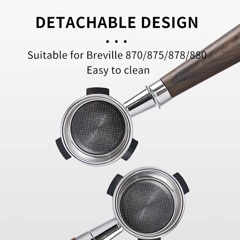 54mm Coffee Bottomless Portafilter for Espresso Machines - Replacement Filter Basket
