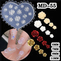 Reusable 3D Silicone Nail Art Mold for DIY Manicure Decor - Camellia Butterfly Bow