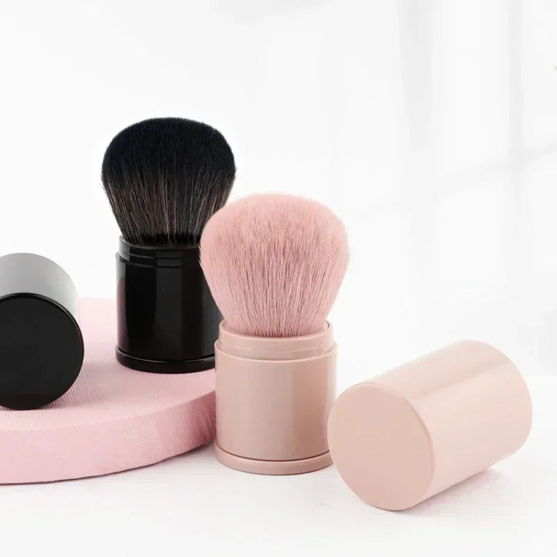 Portable Mini Retractable Blush Brush - Soft Makeup Powder & Foundation Tool