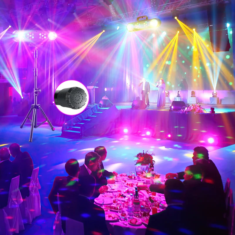 30W RGB 3-in-1 Stage Effect Light with Remote Control for DJ Party Concert