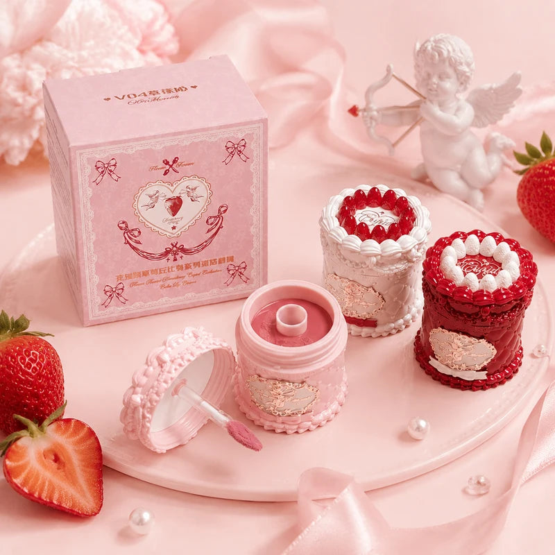 Flower Knows Strawberry Cupid Lip Cream - Matte Velvet Lip Tint, Long Lasting Moisturizer