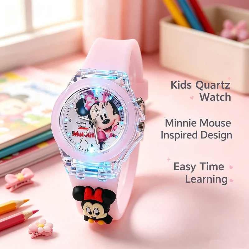Kids Light-Up Silicone Character Watch with Colorful Dial and Fun Lights - Multiple Colors