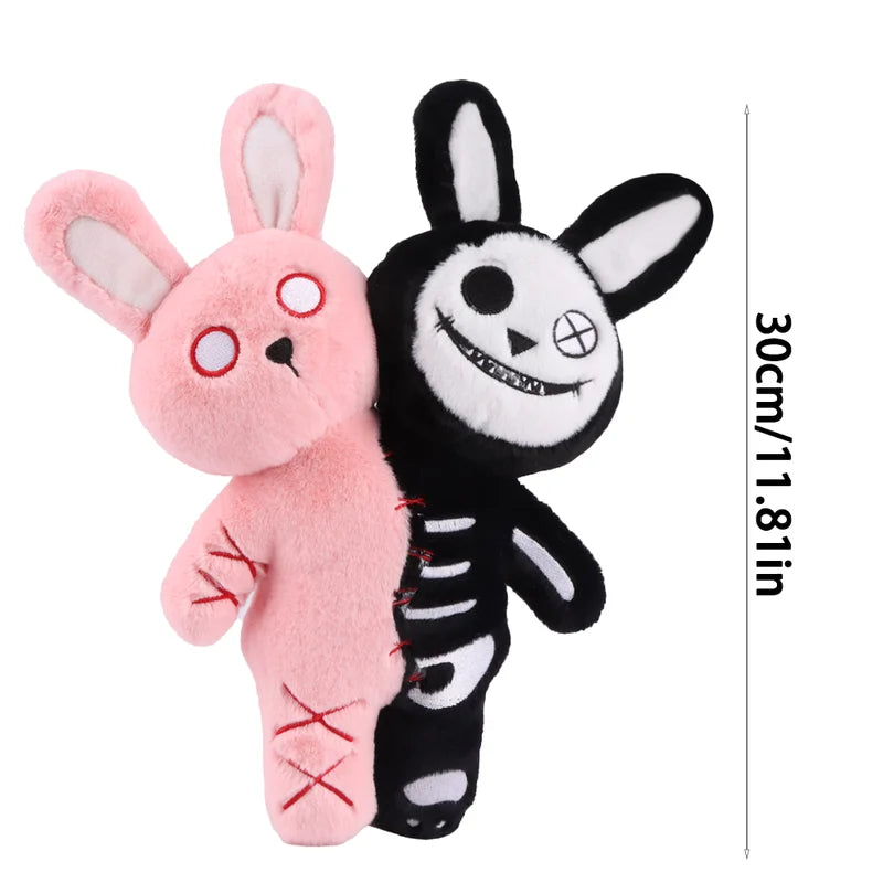 Halloween Plush Skull Rabbit Toy Double-Headed Grimace Holiday Gift for Children