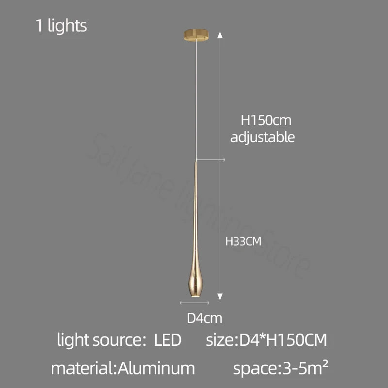 Nordic Style LED Pendant Light for Living Room & Staircase - Modern Ceiling Lamp