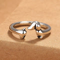 925 Sterling Silver Dog Ring for Women Vintage Jewelry Wedding Engagement Gift