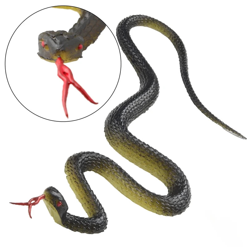 45cm Realistic Rubber Snake Toy Halloween Prank Prop Bird Repellent