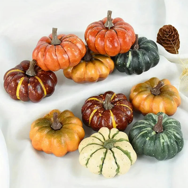Autumn Faux Pumpkins Decorations for Thanksgiving Harvest Home DIY Crafts Halloween