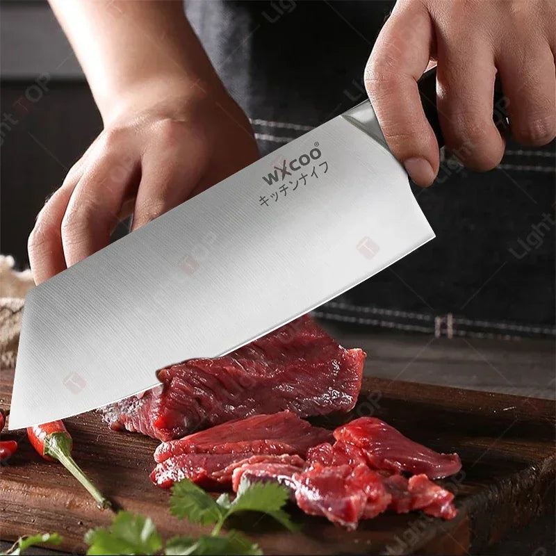 Japanese Chef's Knife - Stainless Steel Utility Kitchen Knife for Meat Fish & Vegetables