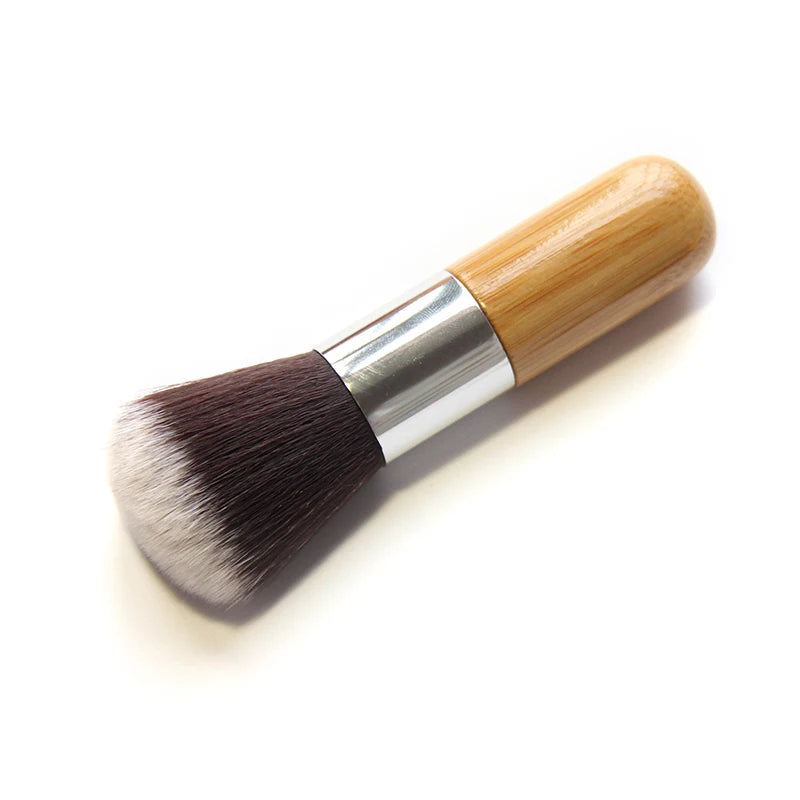 Professional Makeup Brush Set for Foundation, Blush & Powder - Soft Synthetic & Bamboo Handle