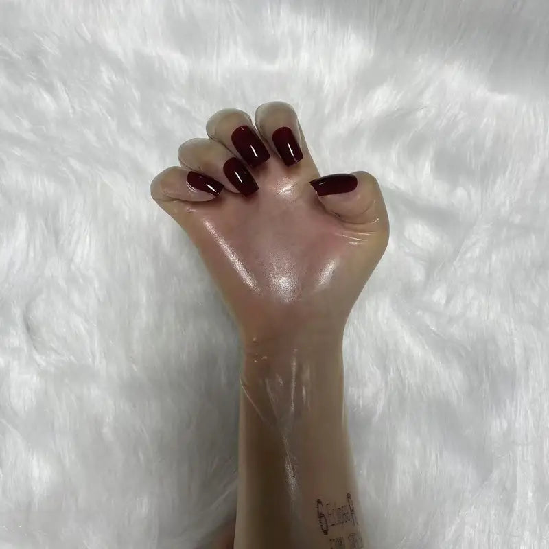 Thin Transparent Latex Gloves with Nails for Cross Dressing, Halloween & Photography