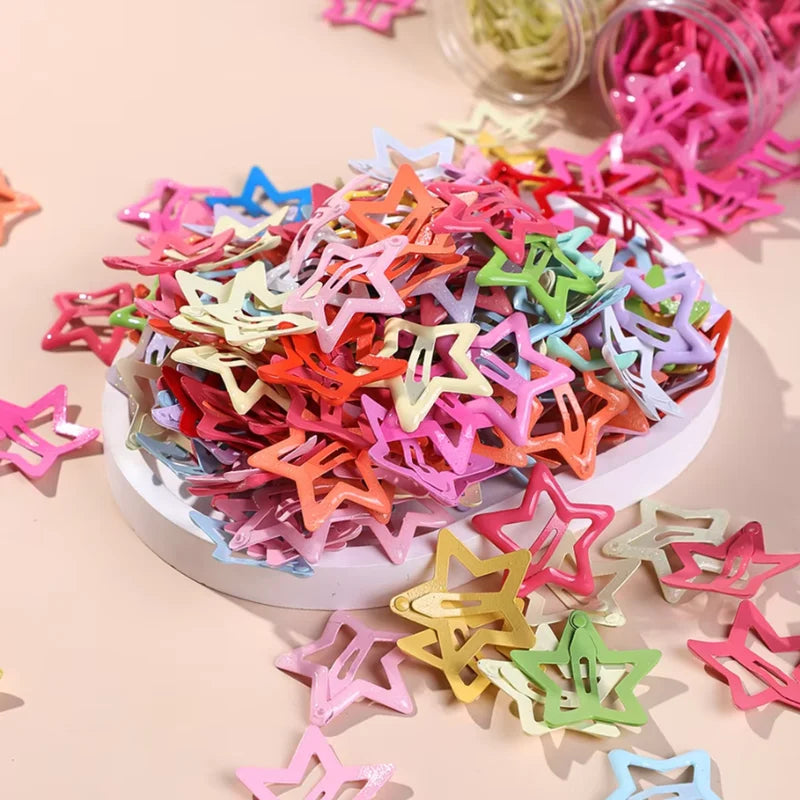 Colorful Star Hair Clips for Girls and Children - Hair Accessories Barrettes