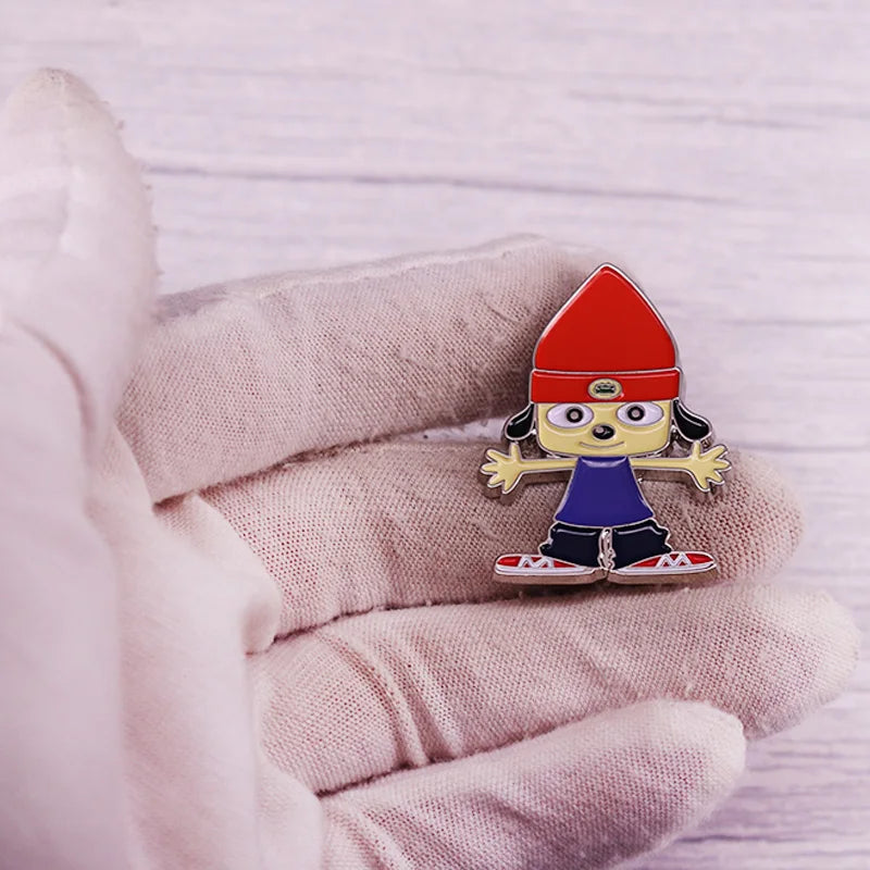 Dog Rapper Enamel Pin - Parappa Brooch Badge for Clothes Hat Backpack