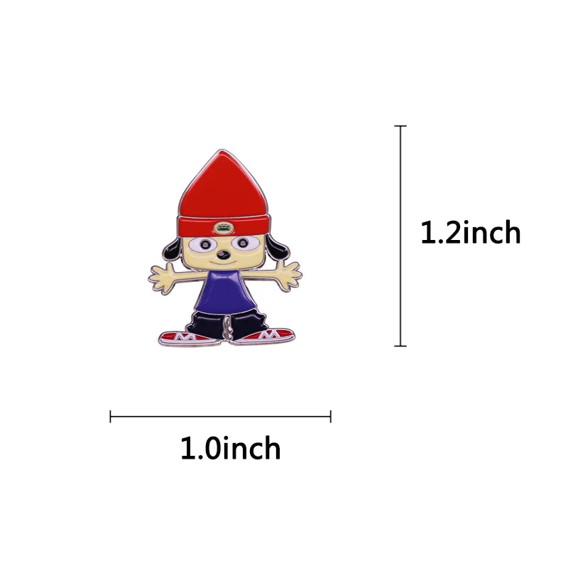 Dog Rapper Enamel Pin - Parappa Brooch Badge for Clothes Hat Backpack