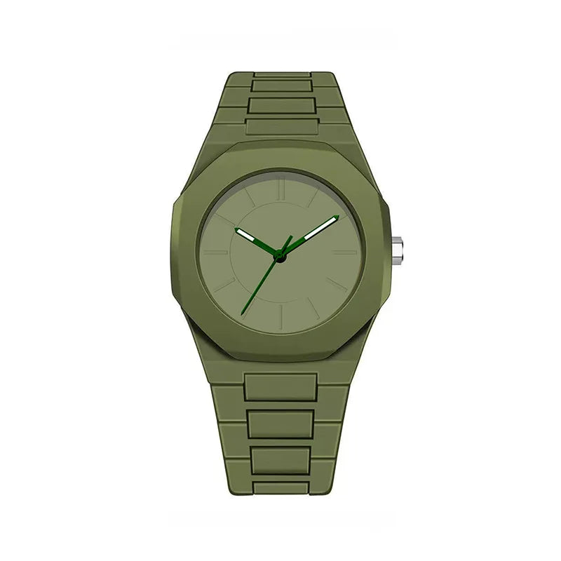 Men's Quartz Wristwatch with Plastic Strap - Business & Fashion Watch