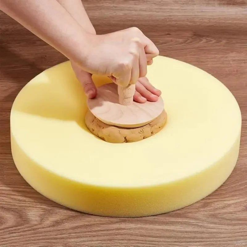 Large Round Pottery Sponge Cushion for Clay Molding & Painting - Art & Crafting Tool