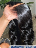 Peruvian Body Wave Human Hair Wigs 13x6 HD Lace Front Glueless Closure - 40-42 Inches