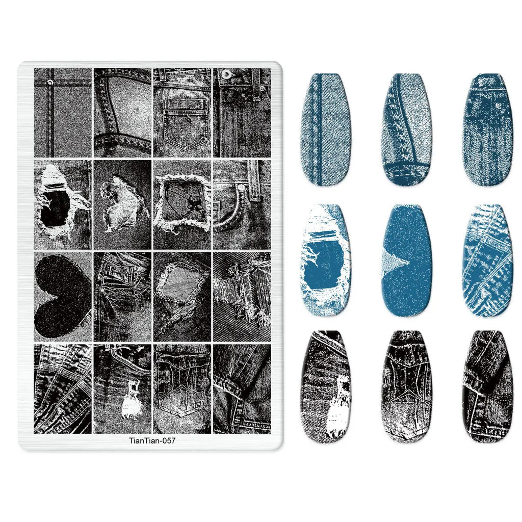 Halloween Nail Stamping Plates Skull Bat Design for Manicure Nail Art Stencil