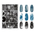 Halloween Nail Stamping Plates Skull Bat Design for Manicure Nail Art Stencil