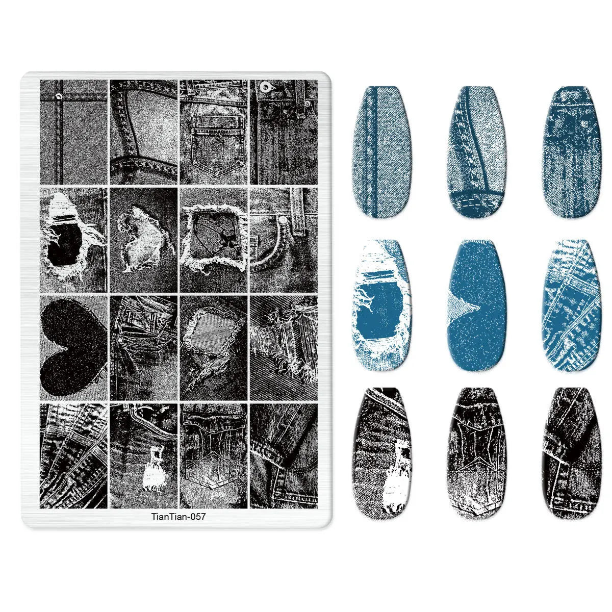 Halloween Nail Stamping Plates Skull Bat Design for Manicure Nail Art Stencil