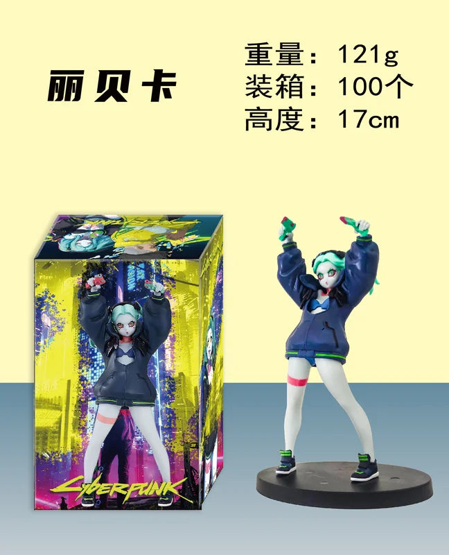 Anime Action Figure - Cyberpunk Edgerunners David Lucy Rebecca PVC Toy Collection, Standing Model for Desk Decor