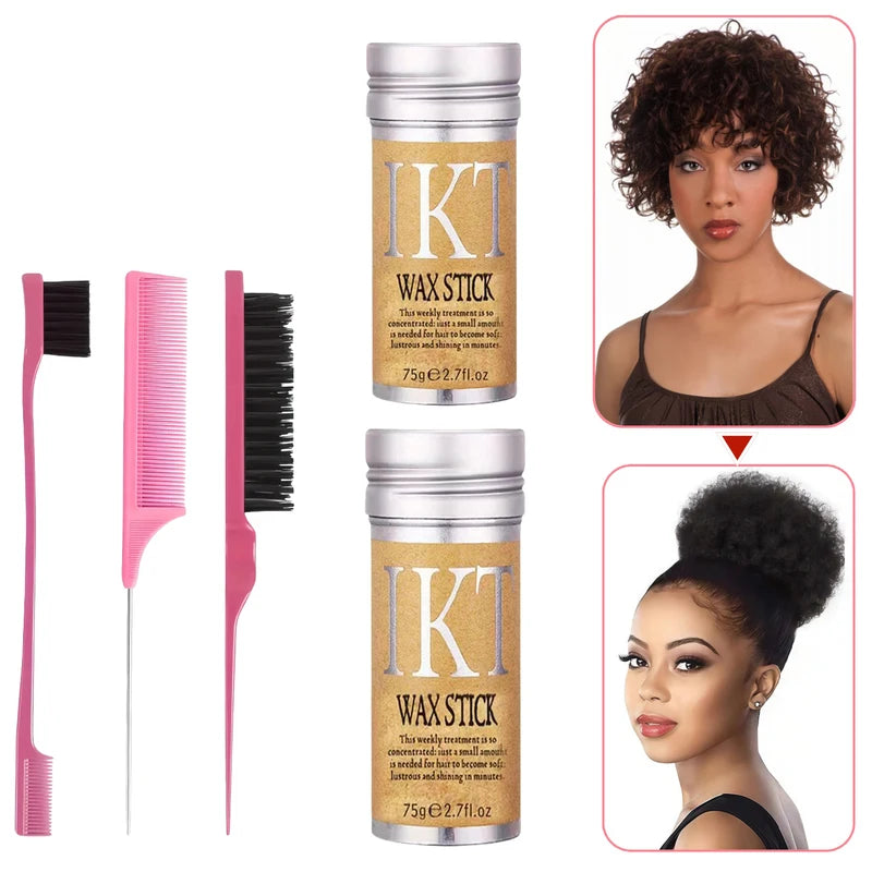 Hair Wax Stick for Wig Styling Sleek Back Brush Gel Pomade for Flyaway Control
