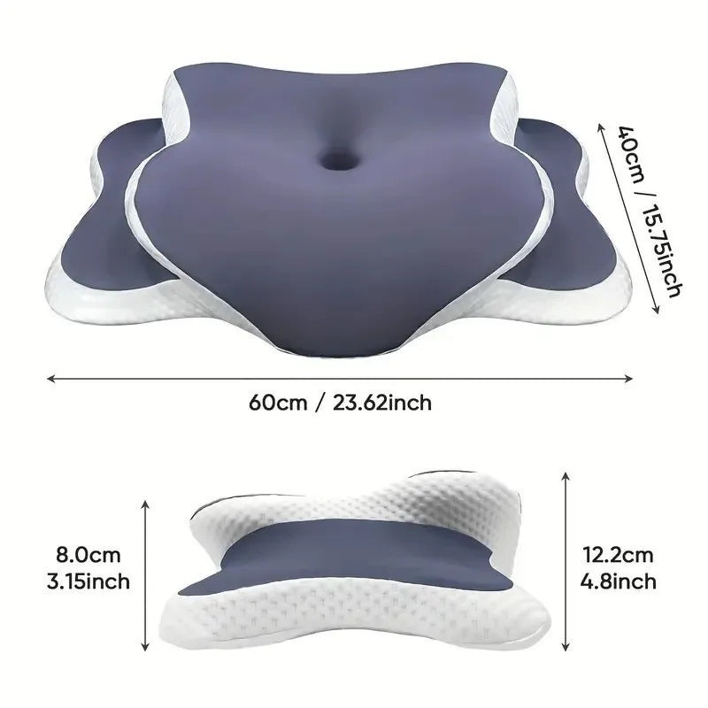 Deep Sleep Pillow with Cervical Support Memory Foam Butterfly Shape for Side and Back Sleepers