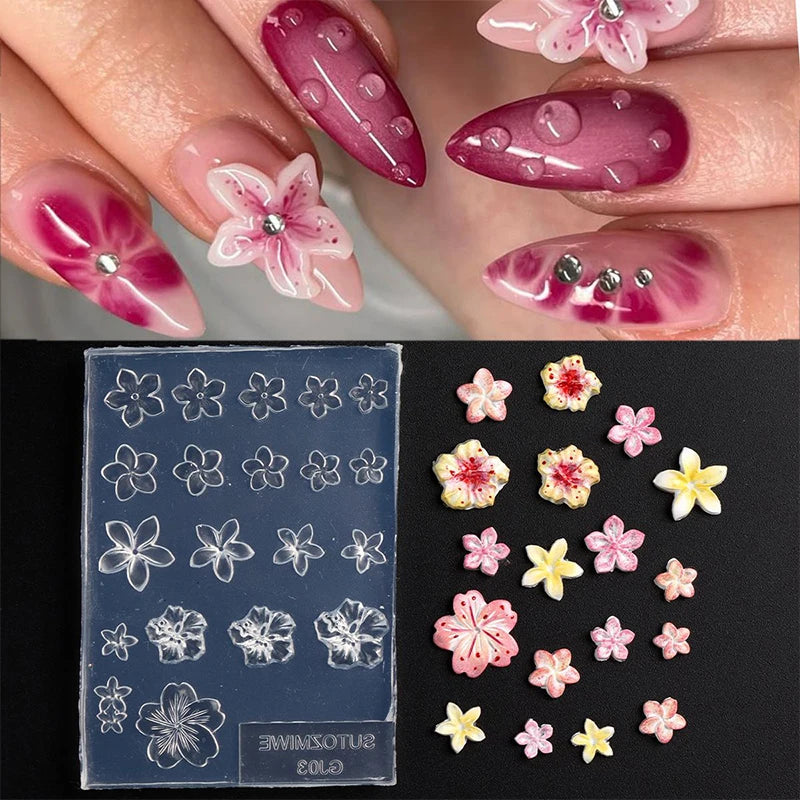 Y2K Dolphin Nail Art Silicone Mold - Manicure Templates for DIY Nails