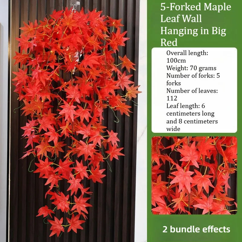 Artificial Maple Leaf Wall Hanging - Fall Decor for Wedding, Halloween, Christmas, Home