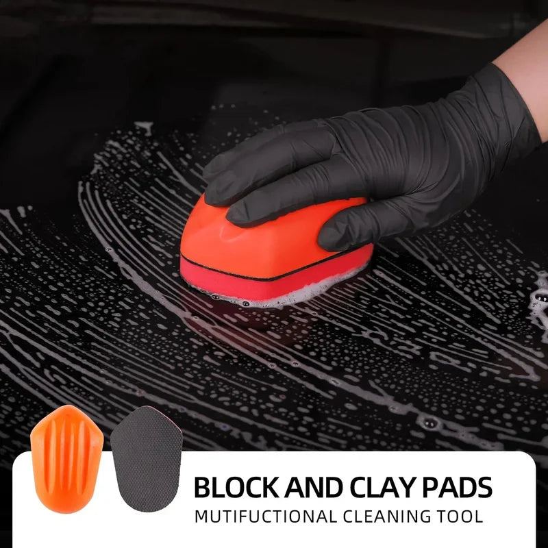 Car Paint Cleaner Clay Bar Kit with Applicator and Pads for Auto Polishing