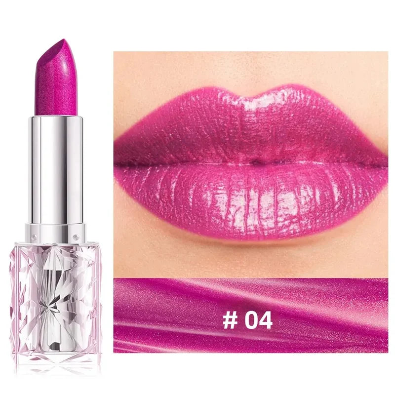 Pearlescent Flashing Lipstick - Moisturizing, Long-Lasting, Brightening Lip Color 04