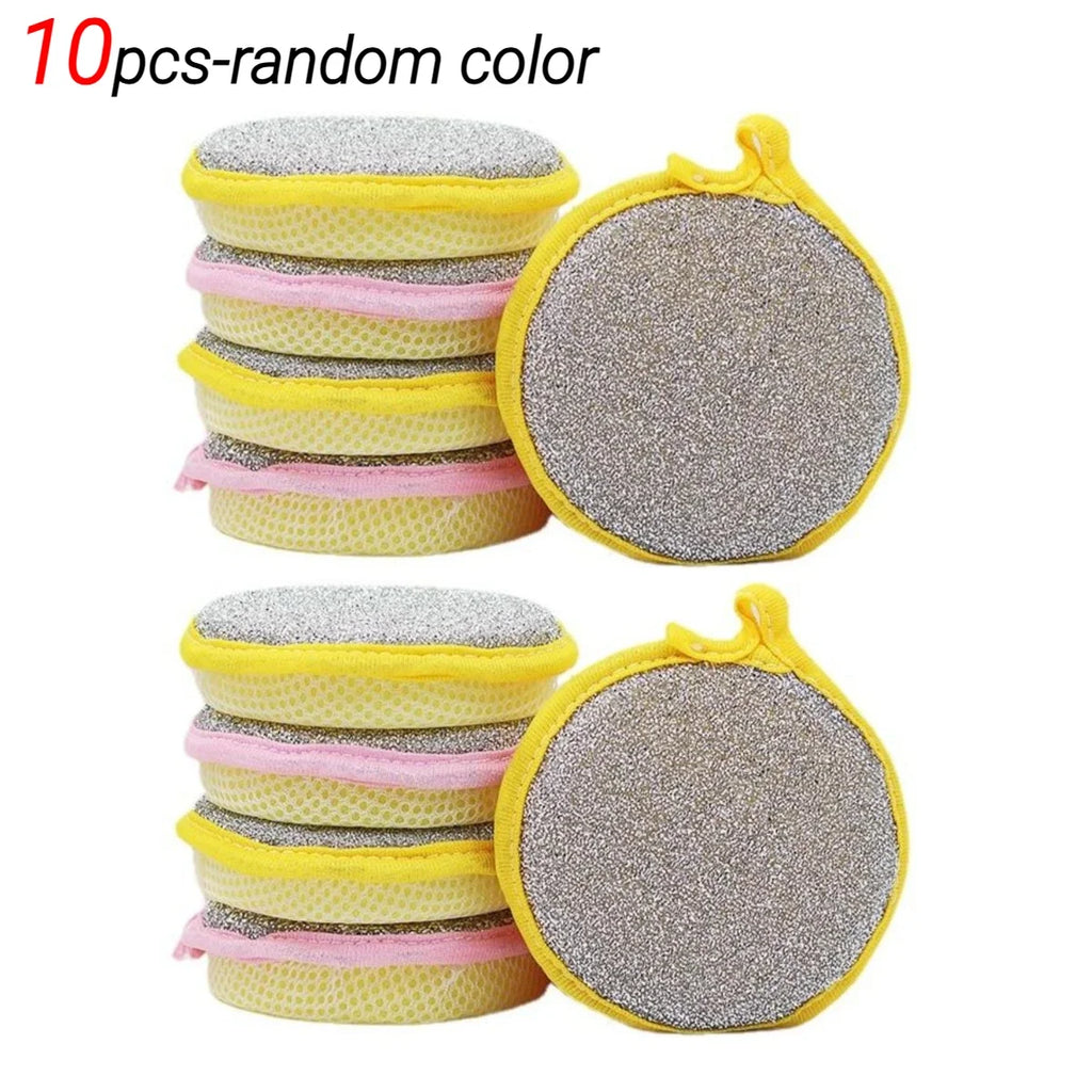 Double-Sided Kitchen Scrub Sponges - Reusable Dishwashing Pads, 10/20/50 pcs