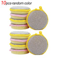 Double-Sided Kitchen Scrub Sponges - Reusable Dishwashing Pads, 10/20/50 pcs