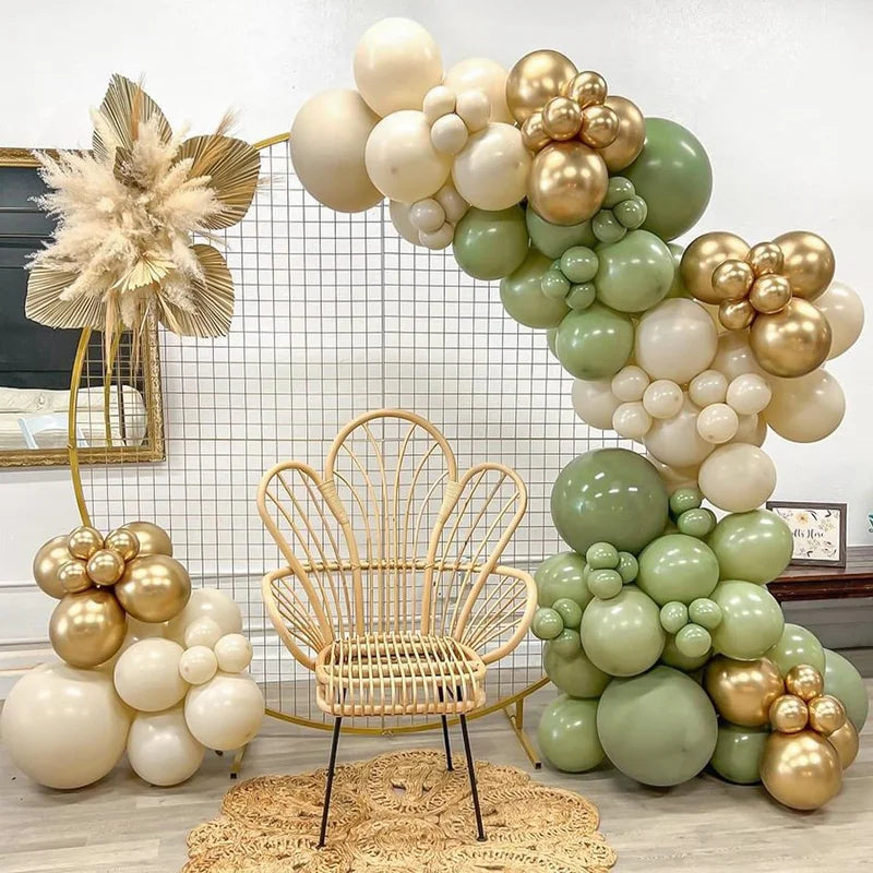 12 Inch Olive Green Latex Balloons for Wedding Birthday Baby Shower Party Decorations