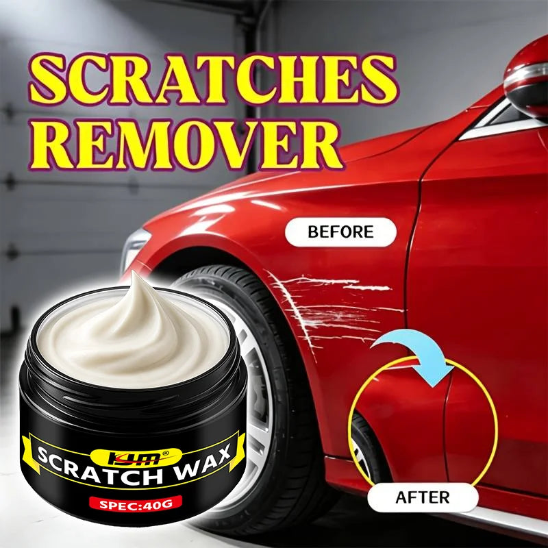 Car Scratch Remover Wax - Auto Paint Repair Polish with Sponge, 40g