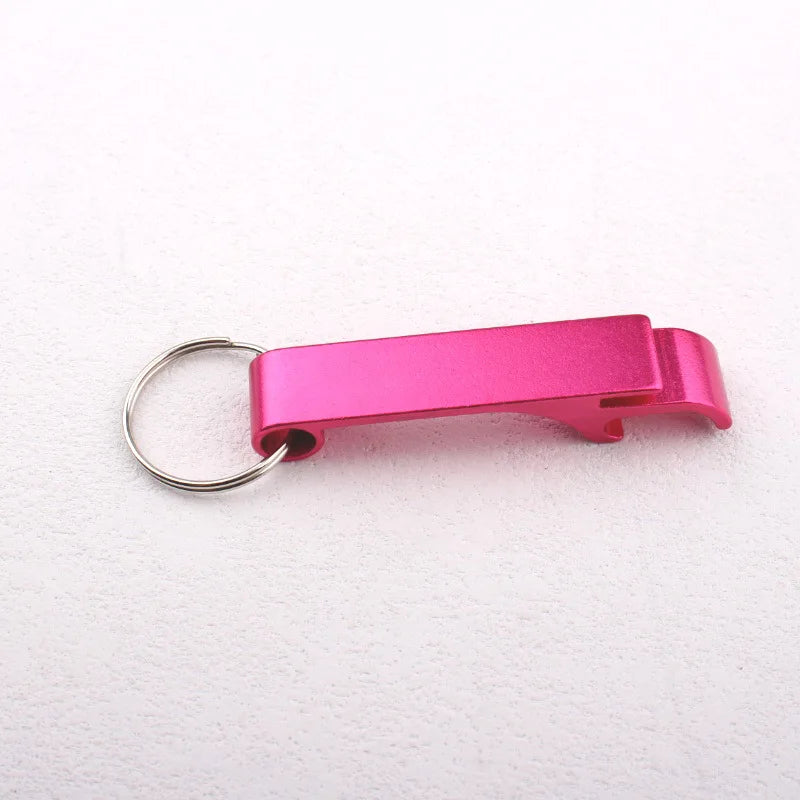 Personalized Metal Bottle Opener Keychain Set - Custom Engraved Party Gift