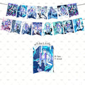 Cartoon Hatsune Miku Birthday Party Decoration Banner Balloon Set Cake Toppers Background Kid Gift