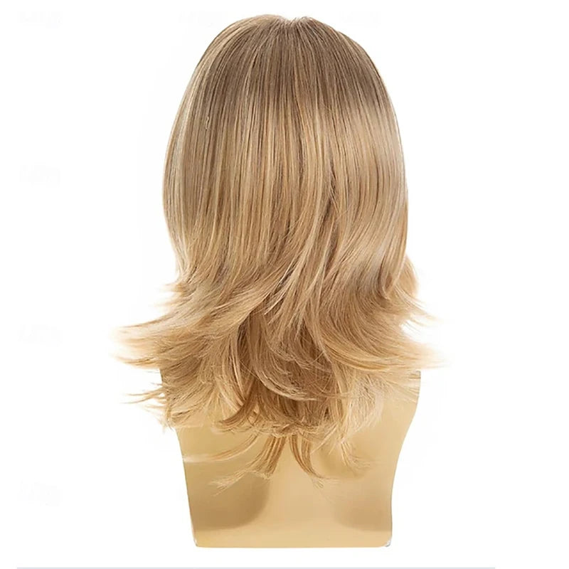Men's Blonde Synthetic Wig Short Layered Cosplay Costume Party Wigs