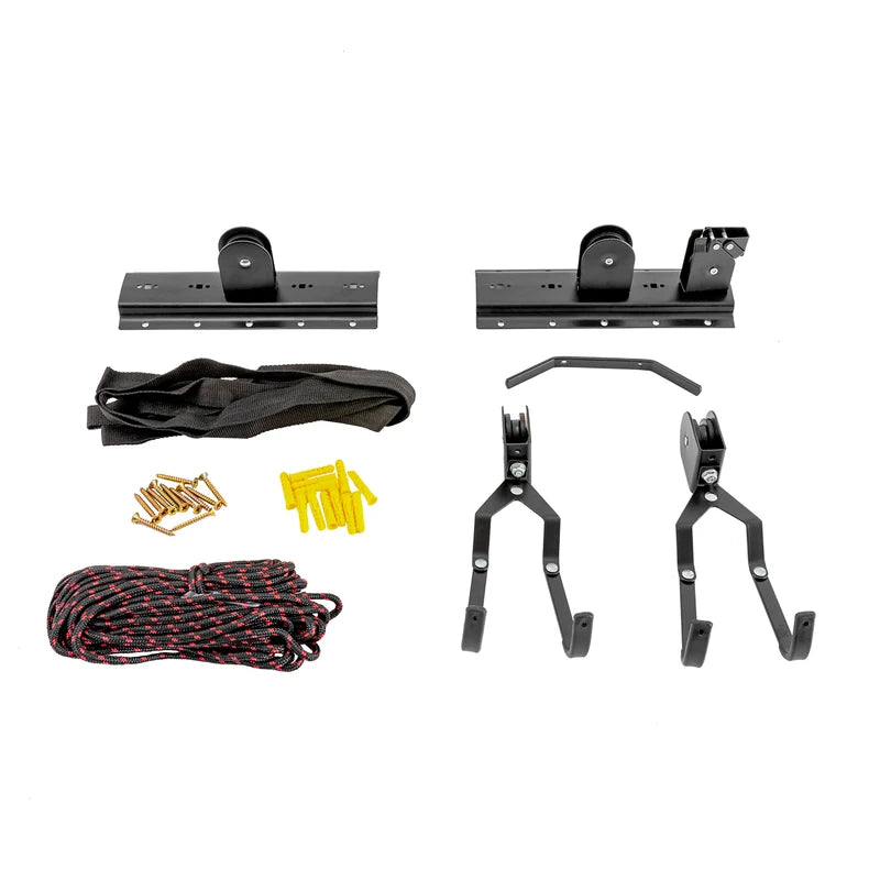 Ceiling Mount Bicycle Hoist Rack - Heavy Duty Up to 60kg Space Saver
