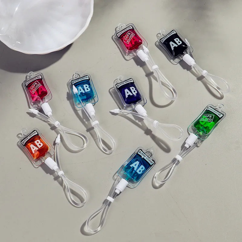 3pcs Halloween Blood Bag Acrylic Gothic Pendant Jewelry Making Charms