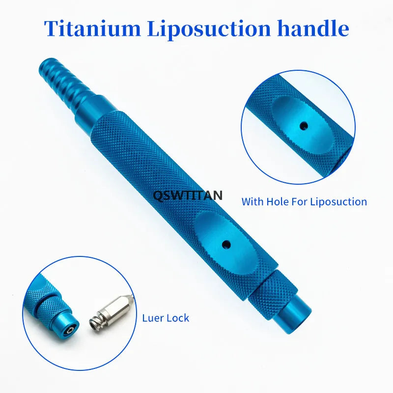 Water Injection Handle Converter for Ophthalmic Liposuction Titanium Handle