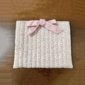Large Capacity Floral Quilted Makeup Bag with Bow - Lightweight Multifunctional Cosmetic Organizer