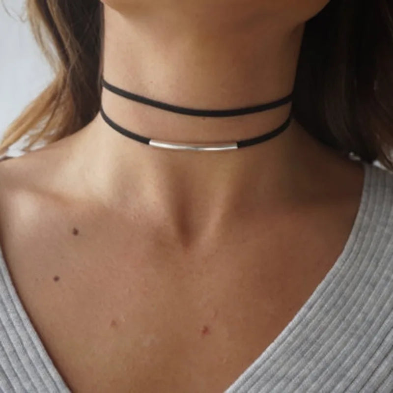 Gothic Velvet Choker Necklace for Women - Handmade Fashion Jewelry