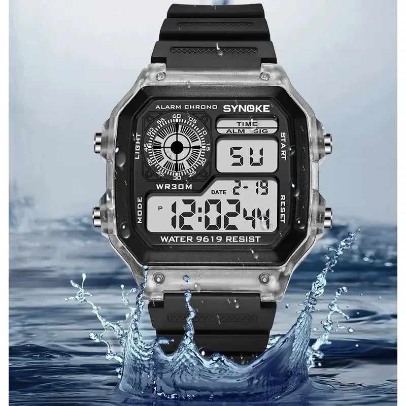 Digital Sports Watch Men Waterproof Luminous Chrono Outdoor Wristwatch