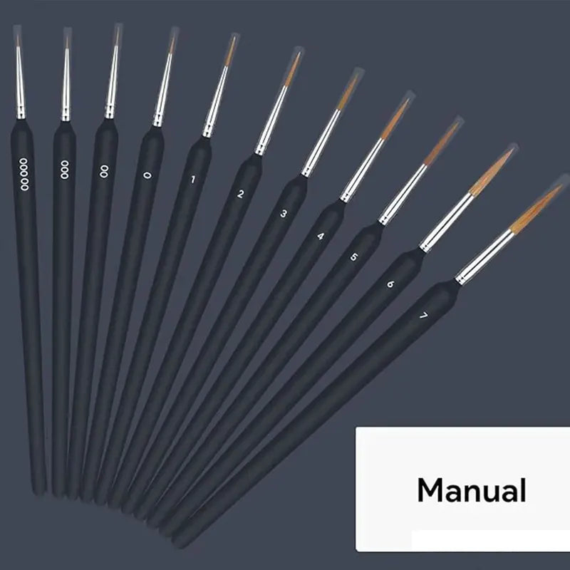 Miniature Paint Brush Set for Acrylic Watercolor Oil Painting - 11/22 Pcs