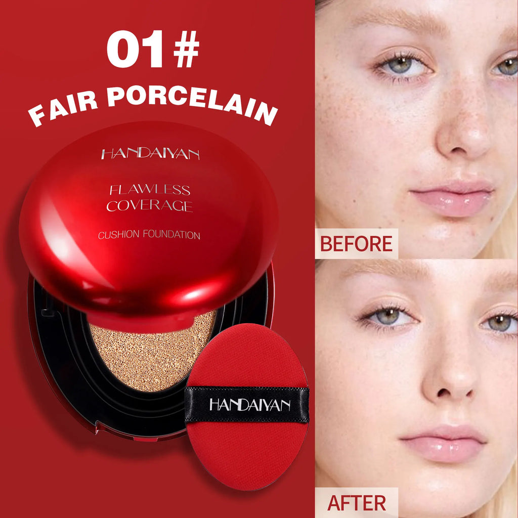 Long-Lasting Cushion Foundation with Moisturizing Concealer & Oil Control - Natural Finish