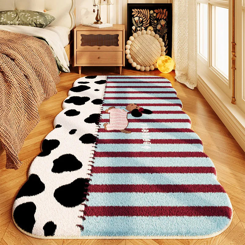 Maillard Cartoon Style Rug - Soft Non-Slip Home Decor for Bedroom & Living Room