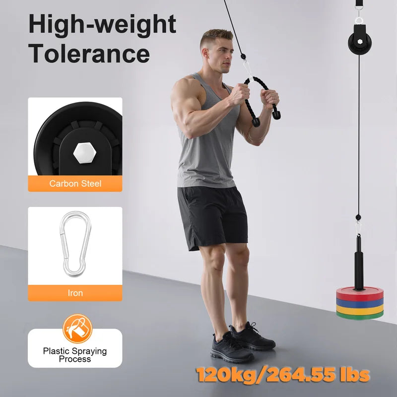 Cable Pulley System for Home Gym Fitness Strength Training Equipment