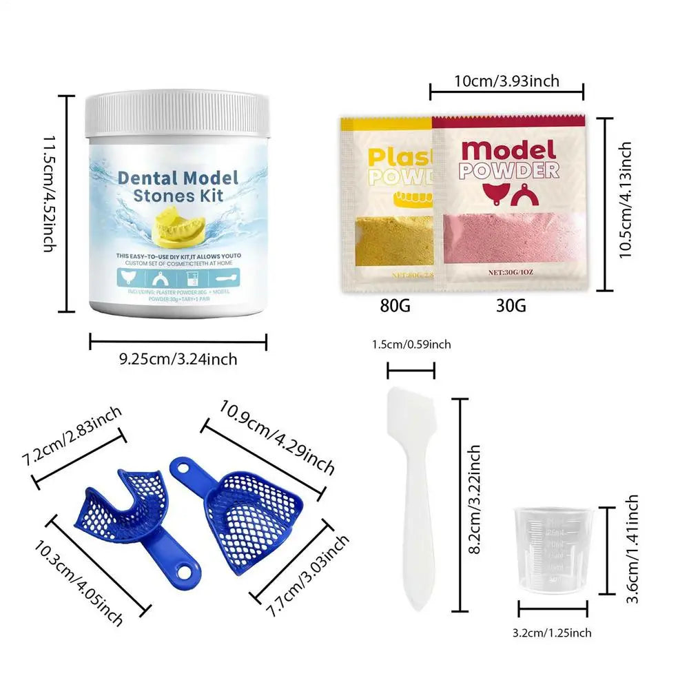 Plaster Teeth Model Kit for Dental Education and Crafting - Teeth Molding Tool