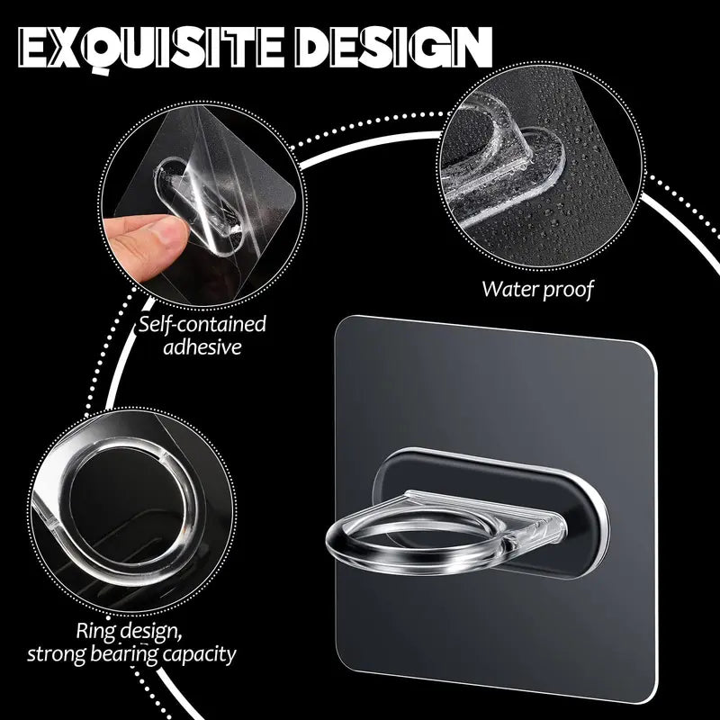 10PCS Adhesive Spray Bottle Hooks Wall Mount Utility Hooks for Bathroom Kitchen