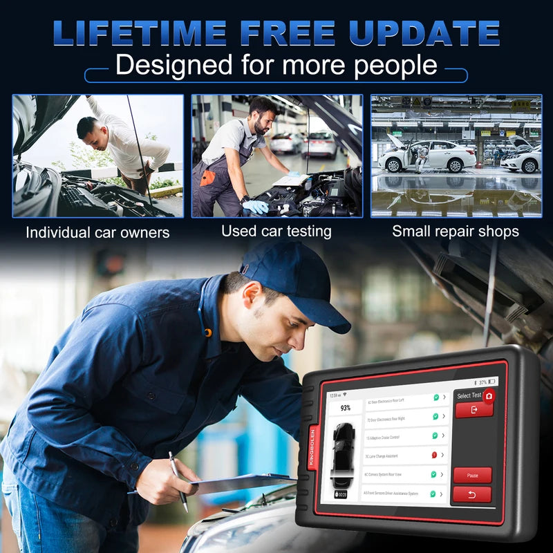 OBD2 Car Diagnostic Scanner with CAN FD Support, 28 Reset Functions, Auto VIN, Bluetooth, Lifetime Updates